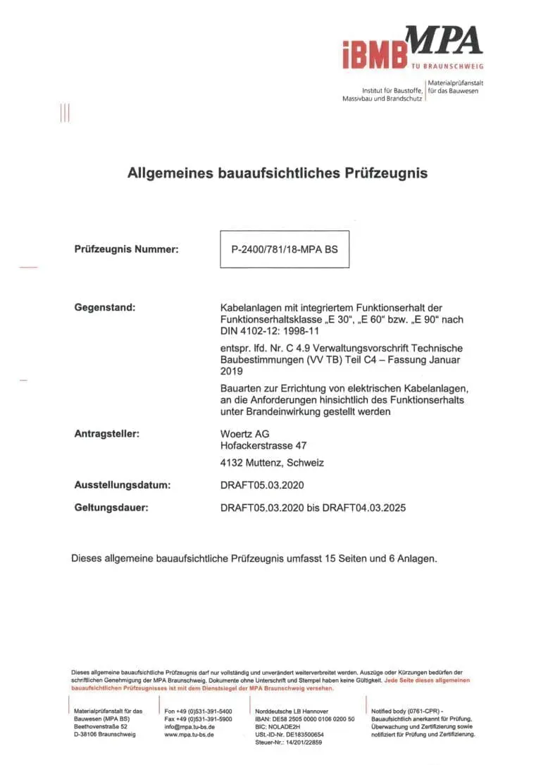 certificato e90 sicurezza antincendio